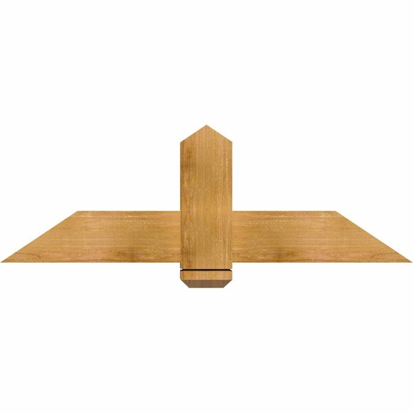 Ekena Millwork Eugene Rough Sawn Timber Gable Bracket, Western Red Cedar, 48"W x 16"H x 4"D x 6"F, 8/12 Pitch GBW048X16X0406EUG00RWR - main